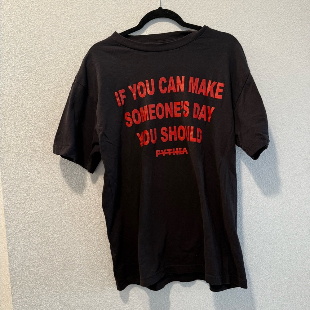 Black Graphic Tee for Men